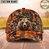 Maxcorners Hunting Hunter Skull Orange Camo Multi Options Personalized Name 3D Cap