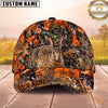 Maxcorners Hunting Hunter Skull Orange Camo Multi Options Personalized Name 3D Cap