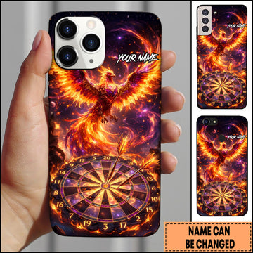 Maxcorners Phoenix Dartboard Firebird Multicolor Options Personalized Name Phone Case