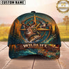 Maxcorners Wildlife Outdoors Hunting Fishing Compass Forest Design Multi Options Personalized Name 3D Cap