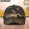 Maxcorners Duck Hunting Dog Waterfowl Camo Personalized Name Unisex 3D Cap