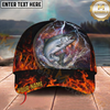 Maxcorners Lightning Fire Thunder Fishing Cap Personalized Name 3D Cap