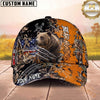Maxcorners Hunting Whitetail American Flag Camo Multi Options Personalized Name Unisex 3D Cap