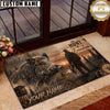 Maxcorners Hunting Hunter Sunset Forest Personalized Name Unisex 3D Doormat