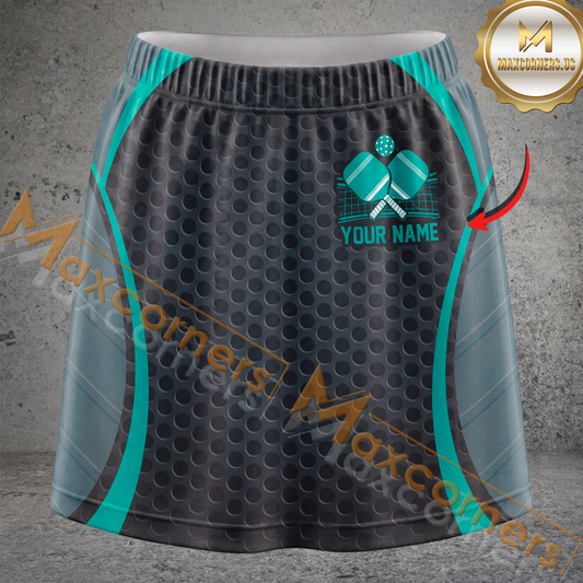 Maxcorners Pickleball Dot Pattern Multicolor Options Personalized 3D Skort