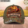 Maxcorners Ringneck Hunter Autumn Flush Wild & Free Pheasant Sunset Personalized Name Unisex 3D Cap
