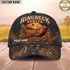 Maxcorners Ringneck Hunter Wild Pheasant Wheat Field Sunset Personalized Name Unisex 3D Cap