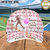 Maxcorners Pickleball Queen Of The Court Green Pattern Personalized Name 3D Cap (4 Colors)