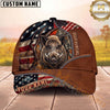 Maxcorners Hunting American Flag Camo Personalized Name Unisex 3D Cap