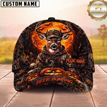 Maxcorners Hunting Halloween Camo Personalized Name Unisex 3D Cap