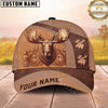 Maxcorners  Hunting Rustic Brown Leather Personalized Name Unisex 3D Cap