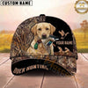 Maxcorners Hunting Dog Duck Hunting Mallard In Mouth Reeds Camo Personalized Name 3D Cap