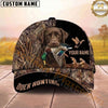 Maxcorners Hunting Dog Duck Hunting Mallard In Mouth Reeds Camo Personalized Name 3D Cap