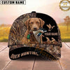 Maxcorners Hunting Dog Duck Hunting Mallard In Mouth Reeds Camo Personalized Name 3D Cap