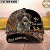 Maxcorners Hunting Dog Duck Hunting Mallard In Mouth Reeds Camo Personalized Name 3D Cap