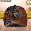 Maxcorners Hunting Dog Waterfowl Hunting Antler Frame American Flag Camo Personalized Name 3D Cap
