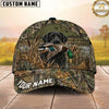 Maxcorners Hunting Dog Waterfowl Hunting Mallard In Mouth Tree Branch Camo Personalized Name 3D Cap