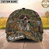 Maxcorners Hunting Dog Waterfowl Hunting Mallard In Mouth Tree Branch Camo Personalized Name 3D Cap