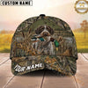 Maxcorners Hunting Dog Waterfowl Hunting Mallard In Mouth Tree Branch Camo Personalized Name 3D Cap