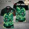 Maxcorners Bowling Fire Fox Nine Tailed Mythical Creature Burning Flame Multi Options Personalized Name, Team Name Unisex 3D Shirt (4 Colors)