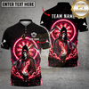 Maxcorners Skull Reaper Darts Shirt Cosmic Purple Fire Multi Options Personalized Name, Team Name Unisex 3D Shirt (4 Colors)