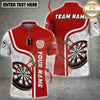 Maxcorners Darts Shirt Red Classic Dartboard Strike Multi Options Personalized Name, Team Name Unisex 3D Shirt (4 Colors)