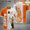 Maxcorners Darts Shirt Lady Justice Flame Multi Options Personalized Name, Team Name Unisex 3D Shirt (4 Colors)