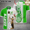 Maxcorners Darts Shirt Lady Justice Flame Multi Options Personalized Name, Team Name Unisex 3D Shirt (4 Colors)