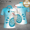 Maxcorners Dartboard Shirt Romantic Heart Bullseye Graphic Multi Options Personalized Name, Team Name Unisex 3D Shirt (4 Colors)