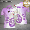 Maxcorners Dartboard Shirt Romantic Heart Bullseye Graphic Multi Options Personalized Name, Team Name Unisex 3D Shirt (4 Colors)