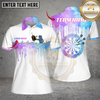 Maxcorners Dart Team Shirt Rainbow Paint Drip Dartboard Design Multi Options Personalized Name, Team Name Unisex 3D Shirt (4 Colors)