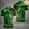 Maxcorners Fire Dragon Dartboard Lightning Flame Multi Options Personalized Name, Team Name Unisex 3D Shirt (5 Colors)