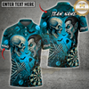Maxcorners Halloween Darts Shirt Vampire vs Skeleton, Dartboard, Flying Darts and Bats Multi Options Personalized Name, Team Name Unisex 3D Shirt (6 Colors)