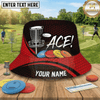 (8 Colors) Maxcorners Disc Golf ACE Chain Basket & Flying Discs Personalized Name 3D Cap LM3009