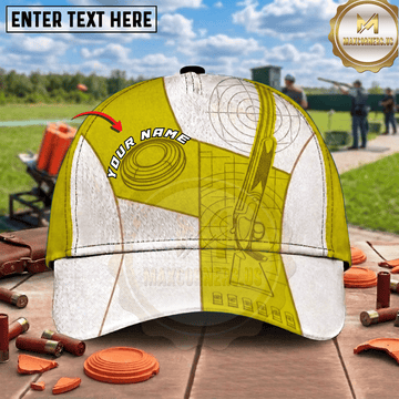 (7 Colors) Maxcorners Trap Shooting Clay Target Camo Shotgun USA Flag Personalized Name 3D Cap