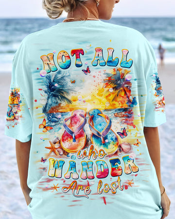 Maxcorners Not All Who Wander Are Lost Flip Flops All Over Print LM2101
