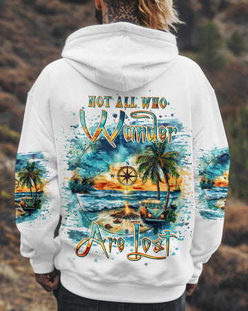 Maxcorners Not All Who Wander Are Lost Beach Compass All Over Print LM2101