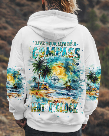 Maxcorners Live Your Life By A Compass Not A Clock Beach All Over Print LM2101