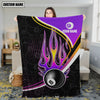 Maxcorners Personalized Billiard Purple Fire Blanket