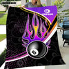 Maxcorners Personalized Billiard Purple Fire Blanket
