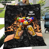 Maxcorners Personalized Billiard & Beer Blanket