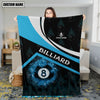 Maxcorners Personalized Billiard Light Blue Blanket