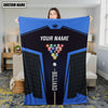 Maxcorners Personalized Billiard Blue Blanket