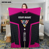 Maxcorners Personalized Billiard Pink Blanket