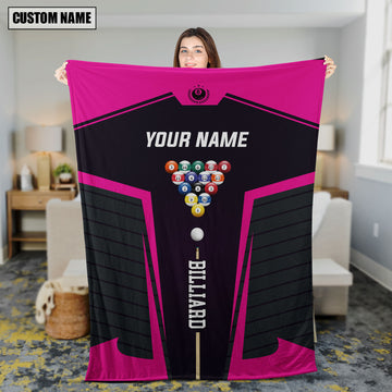 Maxcorners Personalized Billiard Pink Blanket