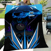Maxcorners Personalized Billiard 8 Ball Blue Blanket