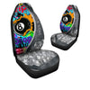 Maxcorners Billiard Multicolor Paint Personalized Name Car Seat Covers Universal Fit (2Pcs)