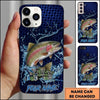 Maxcorners Honeycomb Texture Custom Name Fishing Phone Case