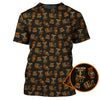Maxcorners Skeleton Pattern Golf Shirts, Funny Golf Polos For Men, Halloween Golf Shirt For Golfers