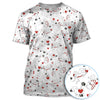 Maxcorners Funny Dachshund Polos For Golfer, Cupid Dog Pattern Golf Shirt, Golf Gift For Golfer